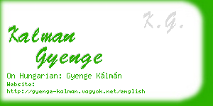kalman gyenge business card